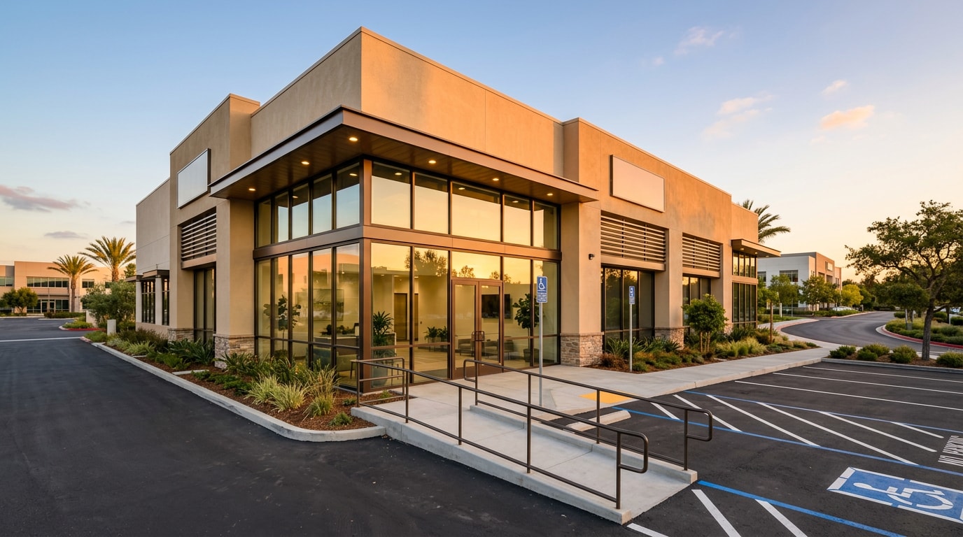 Completed commercial building exterior in Gilroy and South County, CA