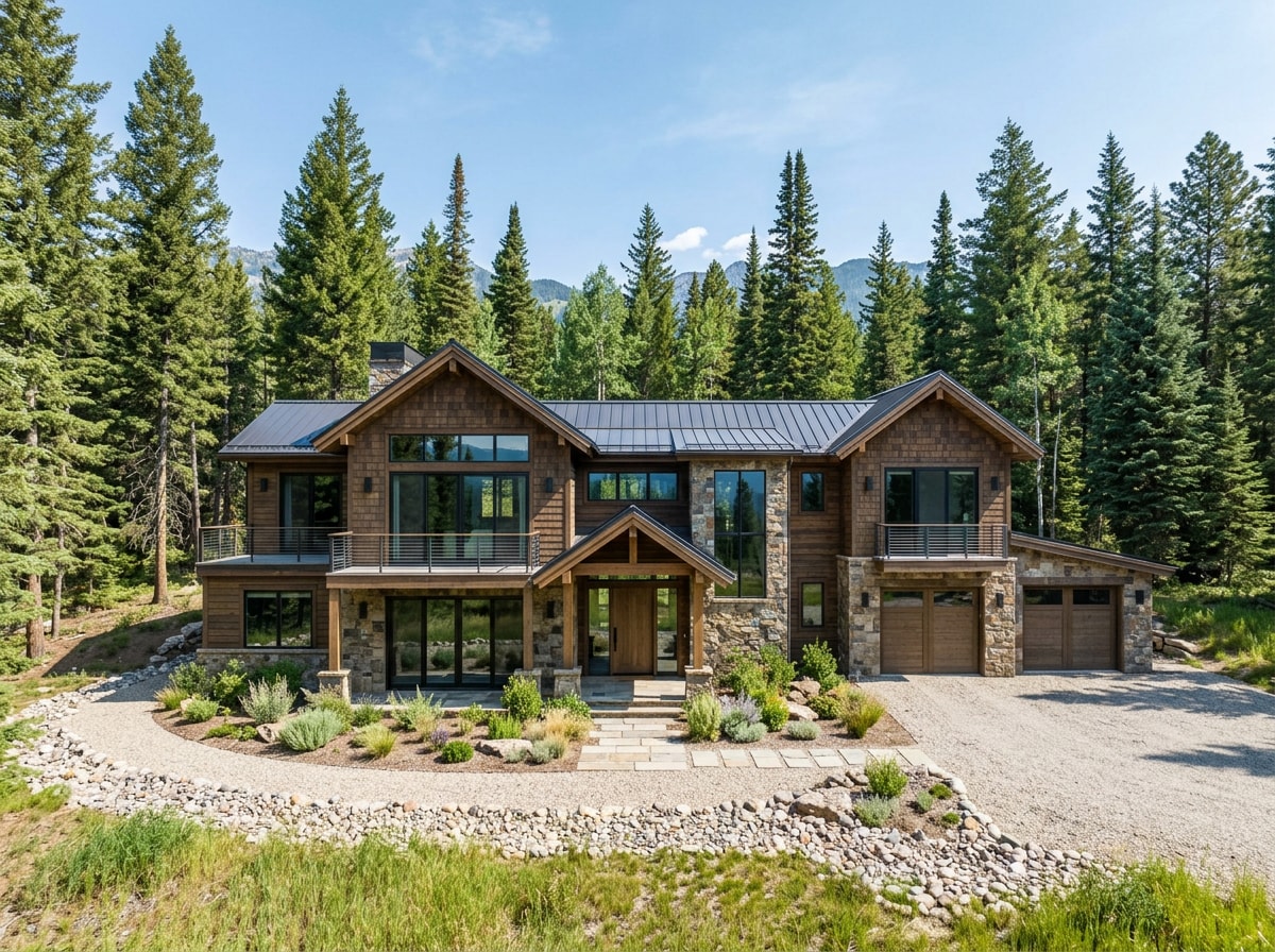 Completed custom home built by a Santa Cruz Mountains general contracting team